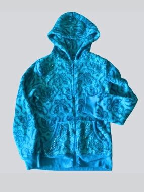 Arizona Jean Co. Turquoise Sequined Sweatshirt